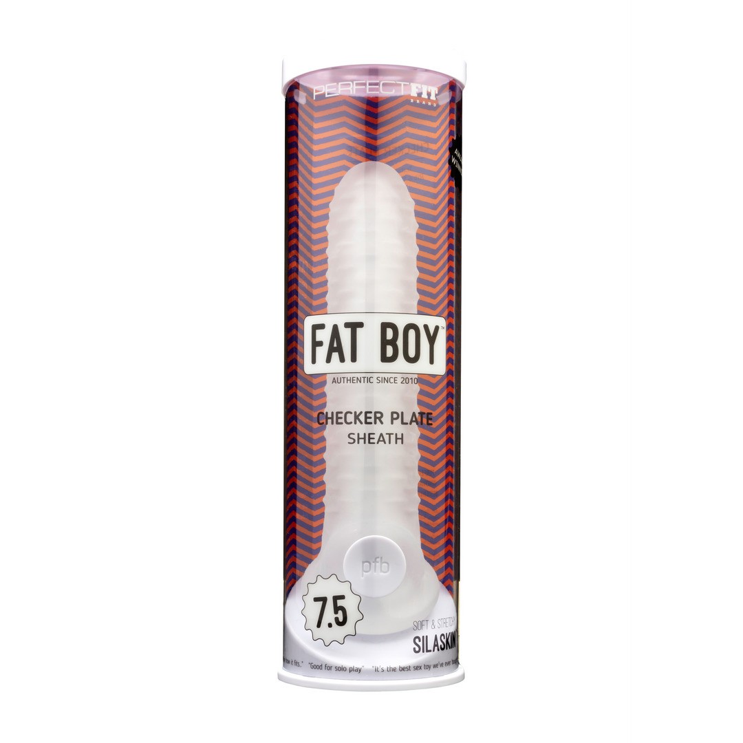 FAT BOY CHECKER BOX SHEATH - DILDO - 7 / 19 CM