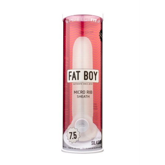 FAT BOY MICRO RIBBED SHEATH - DILDO - 7 / 19 CM