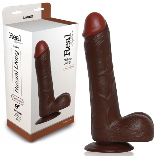 DILDO REALÍSTICO REAL RAPTURE FIRE PASSION 9&#039;&#039; NEGRO