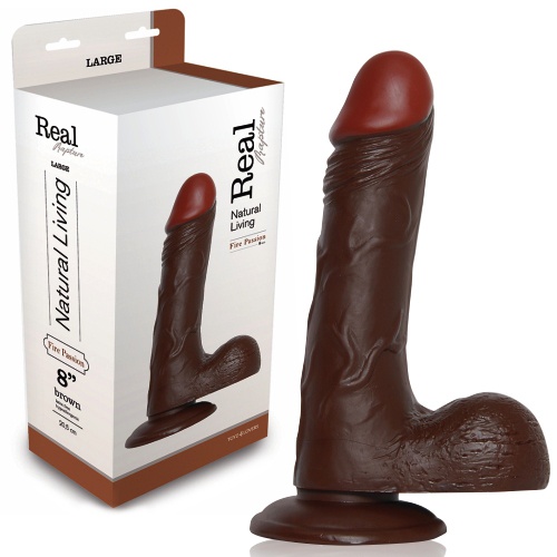 DILDO REALÍSTICO REAL RAPTURE FIRE PASSION 8&#039;&#039; NEGRO