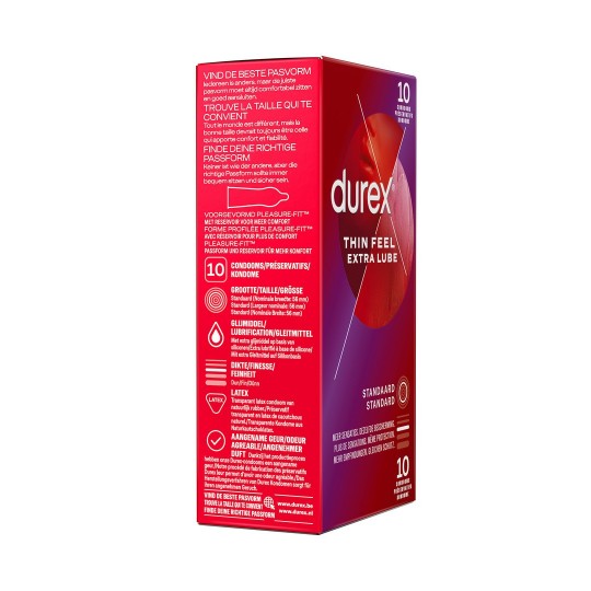 THIN FEEL EXTRA LUBE - CONDOMS - 10 PIECES