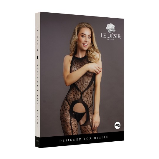 CROTCHLESS LEOPARD BODYSTOCKING - ONE SIZE