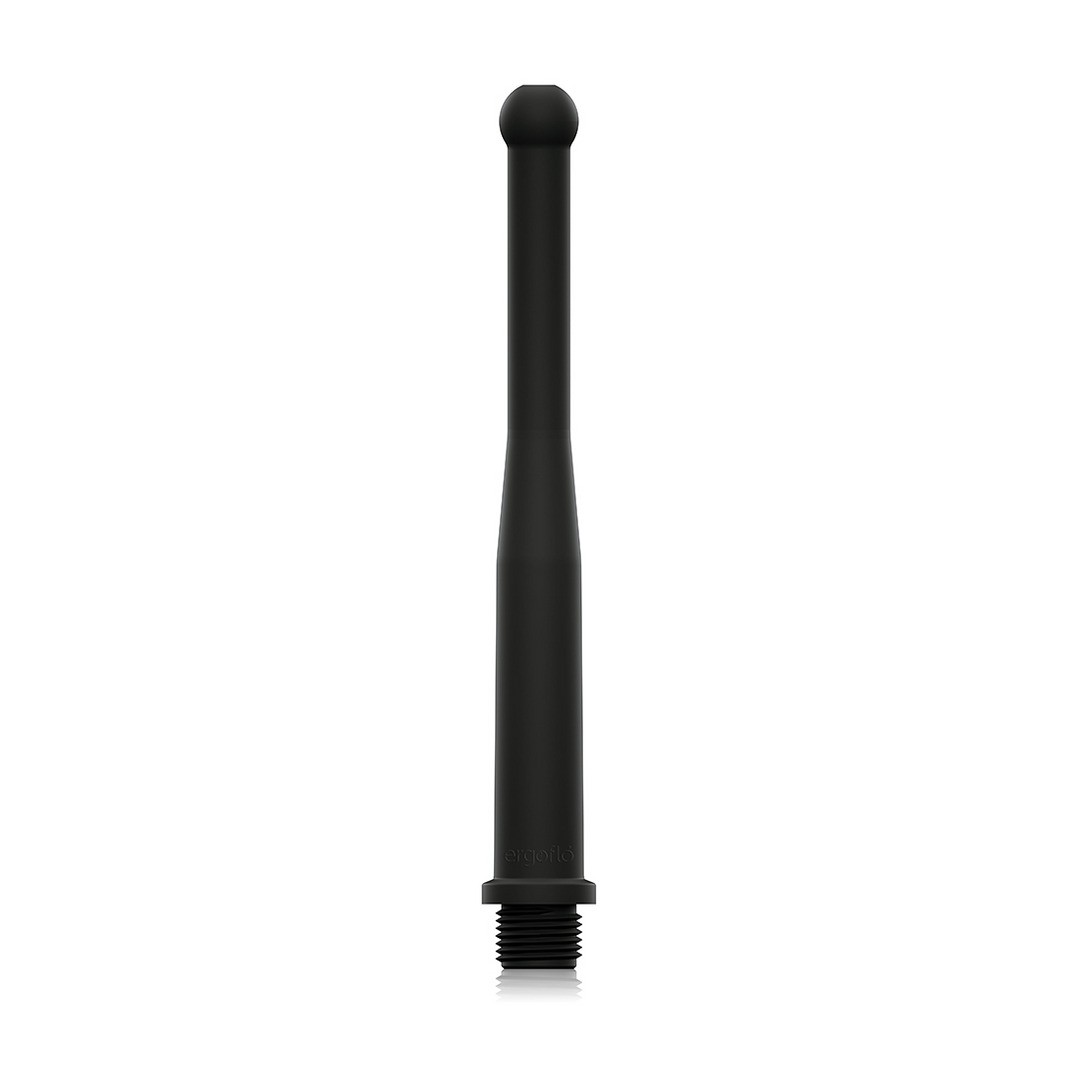 ERGOFLO - SILICONE FLEX TIP FOR ANAL SHOWER - 8 / 20 CM - BLACK