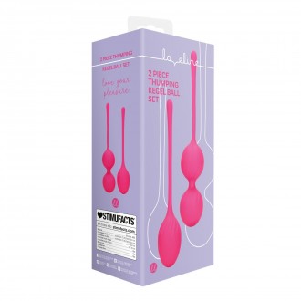 2 PIECE THUMPING KEGEL BALL SET - WILD STRAWBERRY