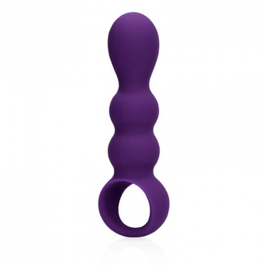 TEARDROP SHAPED ANAL VIBRATOR - CLEAR PURPLE