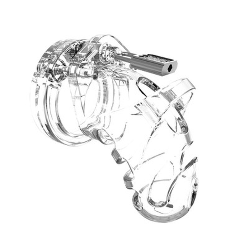 MODEL 25 - CHASTITY CAGE - 3.5&#039; / 9 CM - TRANSPARENT