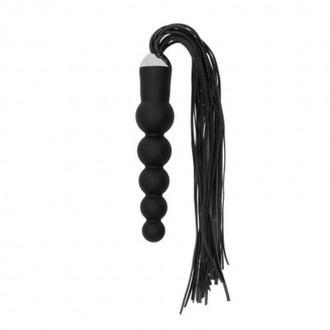 WHIP WITH CURVED SILICONE DILDO