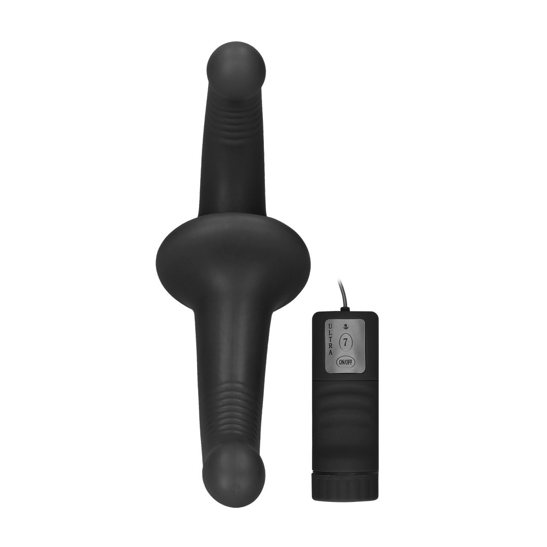 VIBRATING SILICONE STRAPLESS STRAP-ON