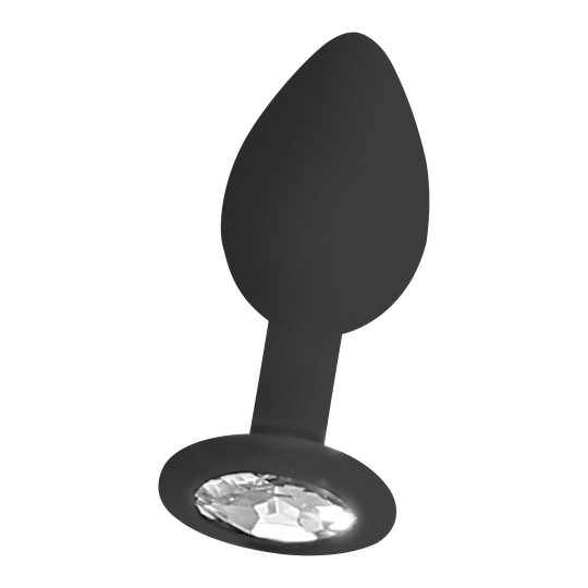 SILICONE BUTT PLUG WITH REMOVABLE JEWELRY