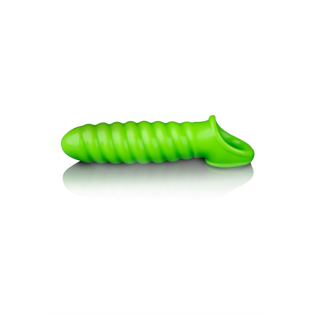 SWIRL STRETCHABLE PENIS SHEATH - GLOW IN THE DARK