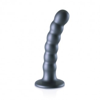 BEADED SILICONE G-SPOT DILDO - 5' / 13 CM