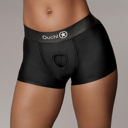 VIBRATING STRAP-ON BOXER - BLACK