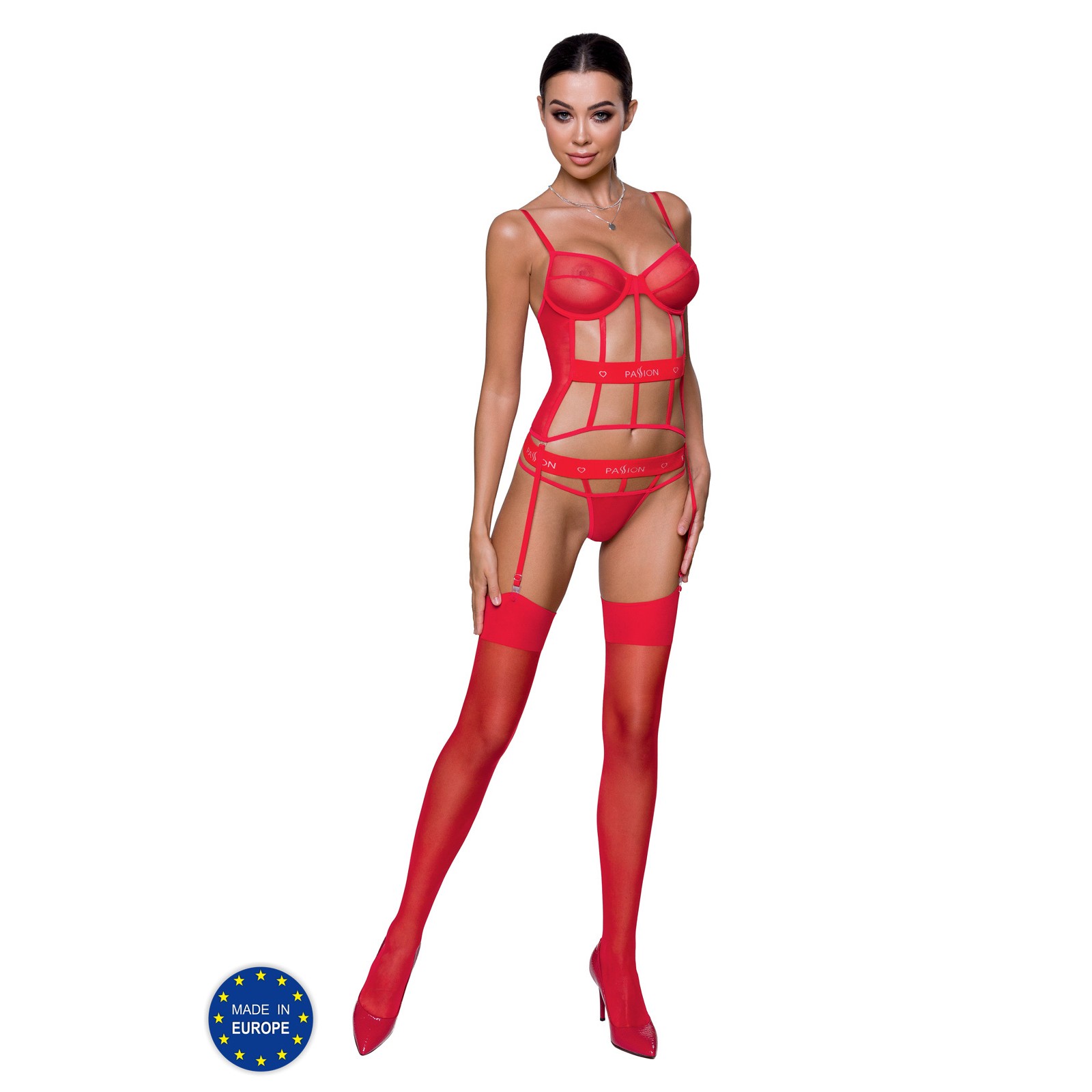 CORSÉ Y TANGA KYOUKA ROJO DEVIL COLLECTION PASSION